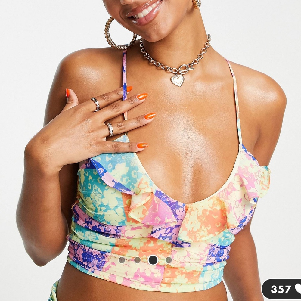 ASOS ASYOU crop cami top in floral print